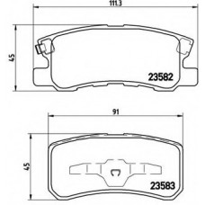 Колодка гальм. диск. MITSUBISHI GRANDIS, PAJERO II (V2_W, V4_W) задн. (вир-во BREMBO)