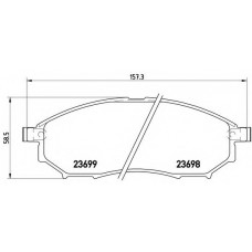 Колодка гальм. диск. NISSAN QASHQAI, RENAULT KOLEOS передн. (вир-во BREMBO)