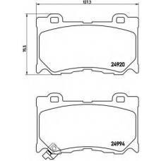 Колодка гальм. диск. NISSAN 370Z 3.7 06.09-,370Z ROADSTER 3.7 01/10 - передн. (вир-во BREMBO)