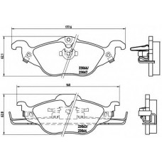 Колодка гальм. диск. OPEL ASTRA G передн. (вир-во BREMBO)