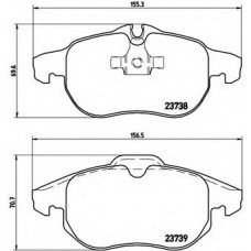 Колодка гальм. диск. OPEL VECTRA C, передн. (вир-во BREMBO)