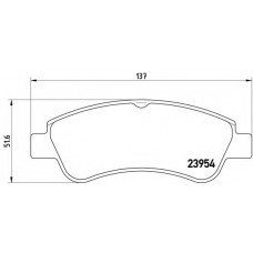 Колодка гальм. диск. CITROEN C3, C4, DS3 PEUGEOT 206, 207 передн. (вир-во BREMBO)