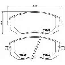 Колодка гальм. диск. SUBARU FORESTER (SF, SG), IMPREZA (GD, GG) передн. (вир-во BREMBO)