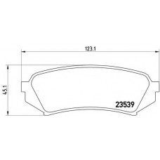 Колодка гальм. диск. TOYOTA LAND CRUISER 100, задн. (вир-во BREMBO)