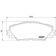 Колодка гальм. диск. TOYOTA RAV 4 передн. (вир-во BREMBO)