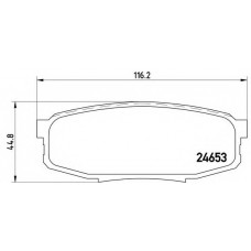 Колодка гальм. диск. TOYOTA LAND CRUISER UZJ200 07 - задн. (вир-во BREMBO)