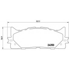 Колодка гальм. диск. TOYOTA CAMRY передн. (вир-во BREMBO)
