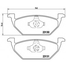 Колодка гальм. диск. AUDI A3, SEAT CORDOBA, SKODA, VW передн. (вир-во BREMBO)