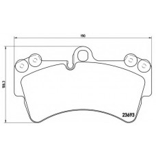 Колодка гальм. диск. AUDI Q7, PORSCHE CAYENNE, VW TOUAREG передн. (вир-во BREMBO)