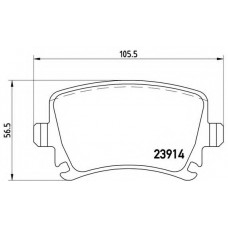 Колодка гальм. диск. AUDI A4, SEAT, SKODA, VW задн. (вир-во BREMBO)