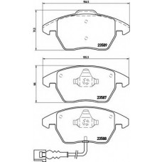 Колодка гальм. диск. AUDI A3, SEAT, SKODA, VW передн. (вир-во BREMBO)