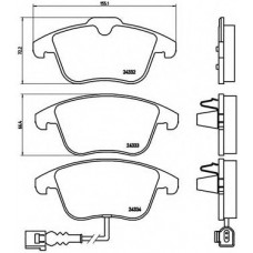 Колодка гальм. диск. AUDI Q3 (06/11-) передн. (вир-во BREMBO)