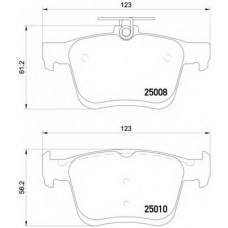 Колодка гальм. диск. VW GOLF VII 2.0 2013,AUDI A3 2012 задн. (вир-во BREMBO)
