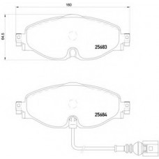 Колодка гальм. диск. SKODA OCTAVIA 1.2-2.0TDI 2012-, VW GOLF VII 1.2-2.0TDI 2012 - передн. (вир-во B