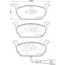 Колодка гальм. диск. SKODA OCTAVIA (5E3) (5E5) (11/12-), VW GOLF VII (11/12-) передн. (вир-во BREMBO