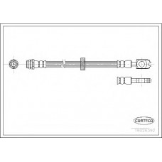 Шланг гальмівний (передній) VW Golf IV 1.4-2.3 TDI/FSI/SDI 97-06 (468mm)