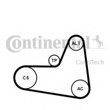 Полікліновий ремінний комплект SKODA OCTAVIAII (1Z3) 1.6 (Вир-во Contitech)