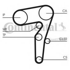 Водяний насос + комплект ременя ГРМ FIAT 500 1.6 D Multijet 09/12 (Вир-во Contitech)