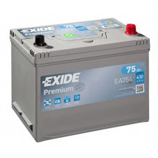 Акумулятор 75Ah-12v Exide PREMIUM (267х172х220), R, EN630 Азія