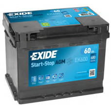 Акумулятор Exide START-STOP AGM (242?175?190), 60Ач, 680А, R+