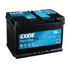 Акумулятор 70Ah-12v Exide EFB (278х175х190), R, EN760