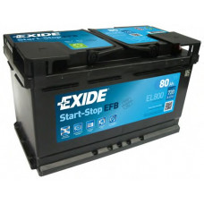 Акумулятор 80Ah-12v Exide EFB (315х175х190), R, EN800