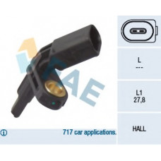Датчик ABS (передній) VW T5 1.9-3.2 03-/Caddy III 1.4-2.0TDi 04-15 (L)