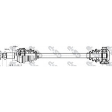 Піввісь (задня) BMW 1 (E81/E87)/3 (E90) 05-11 (L) (30/610) M47/N45/N47/N52/N53/N55/N57