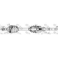 Піввісь Peugeot Partner (R) (25x24x868x29T) (+ABS)