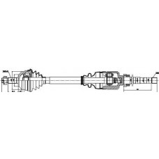 Піввісь Citroen Jumpy 2.0 HDi 99-06 (R) (37x27x960)