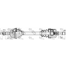 Піввісь Fiat Scudo 2.0HDI (L) (27x37x641)