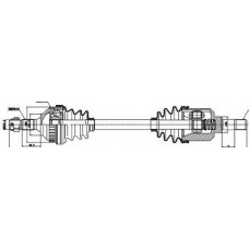 Піввісь Citroen Berlingo 1.8i/1.9D 97-06 (L) (24x25x583x29T)