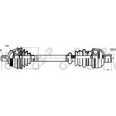 Піввісь Ford Galaxy/VW Sharan 1.9/2.0 TDI 95-06 (R) (38x35x559x48T) (+ABS)