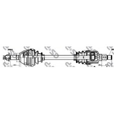 Піввісь Ford Focus 98-04 (L) (25х23х633)