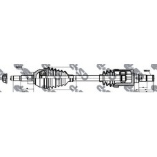 Піввісь Ford Connect 02-13 (L) (25x26x628)
