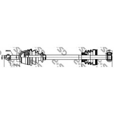 Піввісь Fiat Doblo 1.2/1.9D 01- (L) (22x618) d=31.8