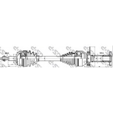 Піввісь VW T5 2.0TDI/2.5TDI 103kw 11- (R) (38x26x878)
