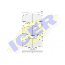 Колодки гальмівні (передні) Toyota Land Cruiser/4Runner 84-01/Hilux 83-05/Great Wall Safe F1 06-09