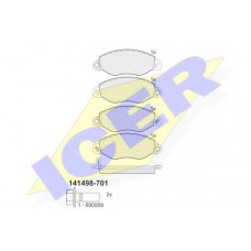 Колодки гальмівні (передні) Ford Transit 00-06 (FWD)