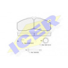 Колодки гальмівні (передні/задні) Renault Master 04-10/Mascott/Iveco Daily 99-06 (з датчиками)
