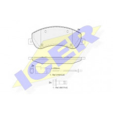 Колодки гальмівні (передні) Ford Transit 06-14/Transit Connect 06-13 (RWD) (+датчики)