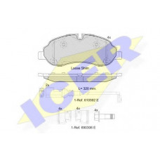 Колодки гальмівні (передні) Ford Tourneo Custom/Transit Custom/Transit V363 12- (+датчики) (спарка)