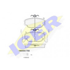 Колодки гальмівні (передні) Renault Clio 90-98/11/19/21 84-96/Peugeot 205/309 85-98 (+датчики)