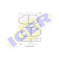 Колодки гальмівні (передні) Peugeot 106 91-04/205/305/309/405 82-98/Renault Clio 91-98 (з датчик.)