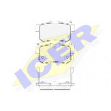 Колодки гальмівні (задні) Suzuki SX4/Swift 06-/Honda Accord 91-93/Civic 95-/Fiat Sedici 06-14
