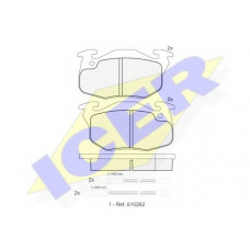 Колодки гальмівні (передні) Peugeot 106/306 91-04 (+датчики L=180mm/305mm)
