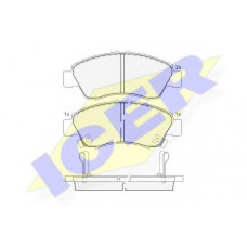 Колодки гальмівні (передні) Honda Civic V/VI 91-01/VIII 10-12/Jazz 02-