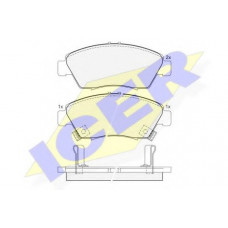 Колодки гальмівні (передні) Honda Civic V/VI/VII 91-05/CRX III 92-98/Jazz 08-14