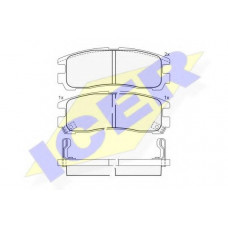 Колодки гальмівні (задні) Mitsubishi Galant 85-/L400 95-02/Eclipse 94-11/Pajero Pinin 99-07