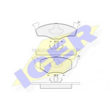 Колодки гальмівні (передні) Seat Arosa 97-04/Skoda Fabia 99-14/Roomster 07-15/VW Polo 94-09